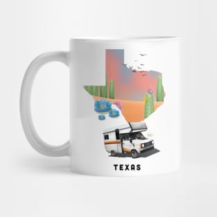 Texas Map Travel poster Mug